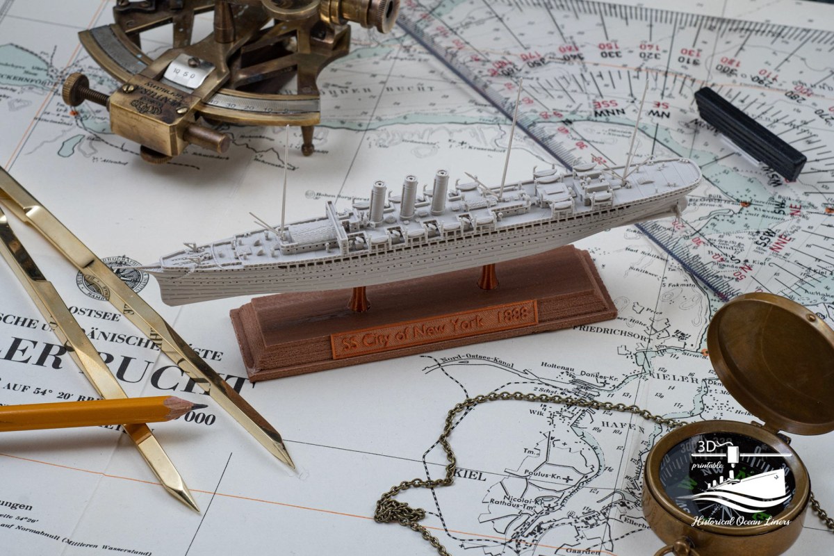 SS City of New York – 3D model render