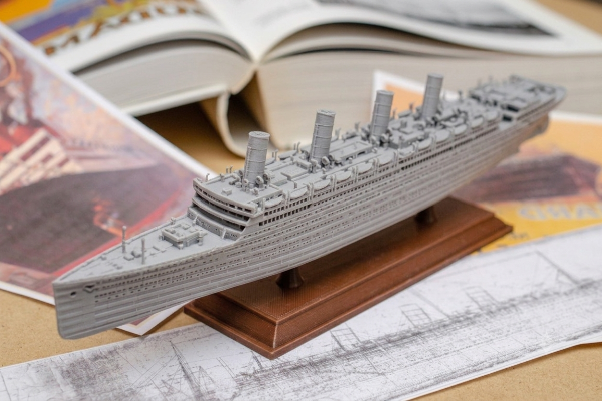 RMS Aquitania – 3D model render