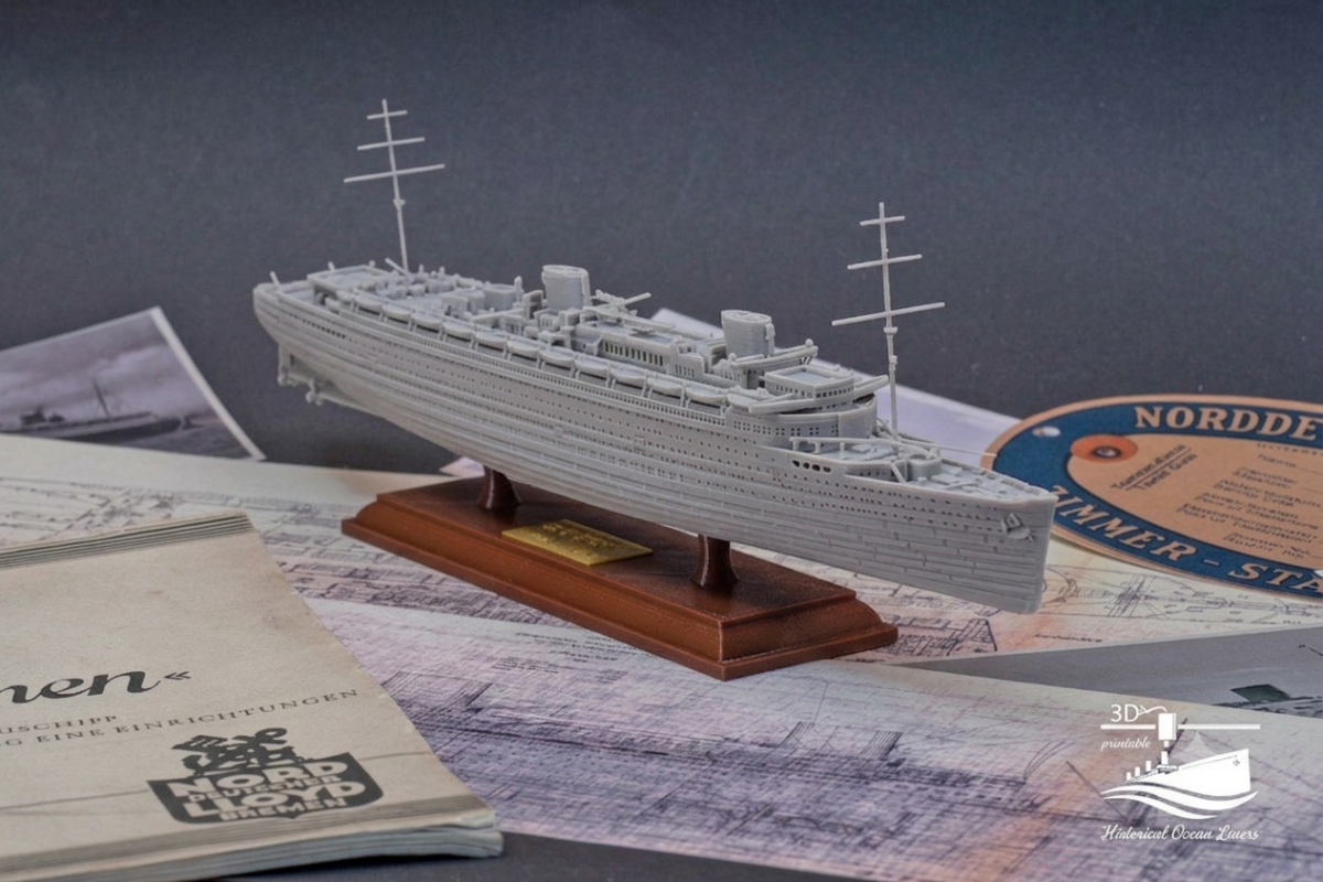 SS Bremen – 3D model render