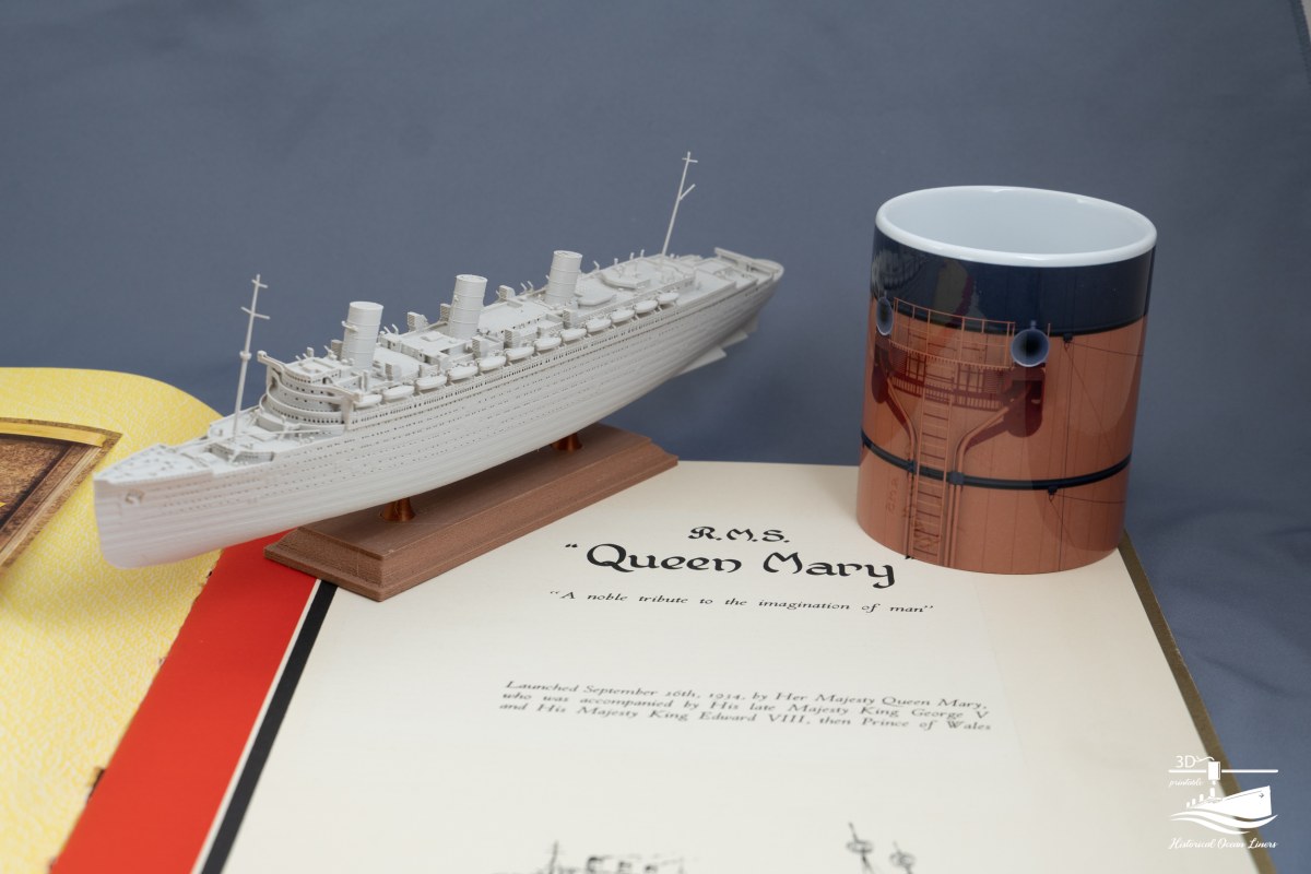 RMS Queen Mary – 3D model render